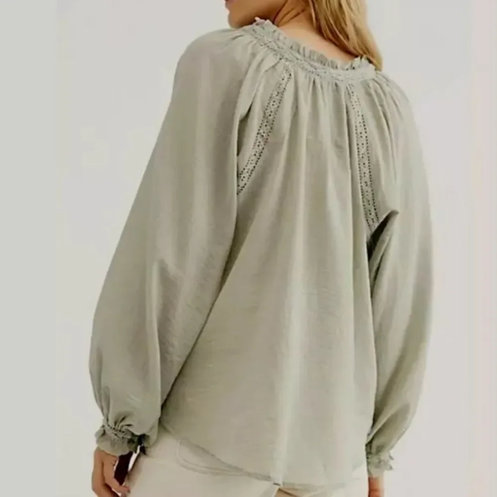 NWT Free People Sivan Embroidered Blouse